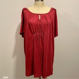 Old Navy Red Keyhole Maternity Top Size XXL